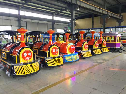 Funfair trackless trains