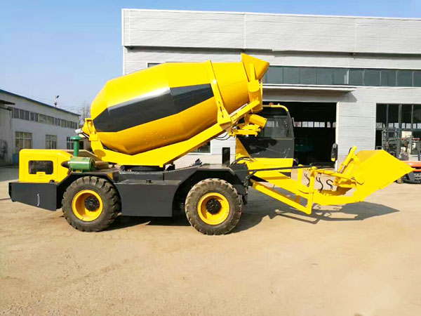 3.5 cub self loading mobile concrete mixer truck