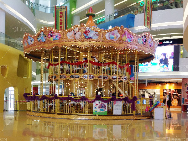 Double decker carousel ride 