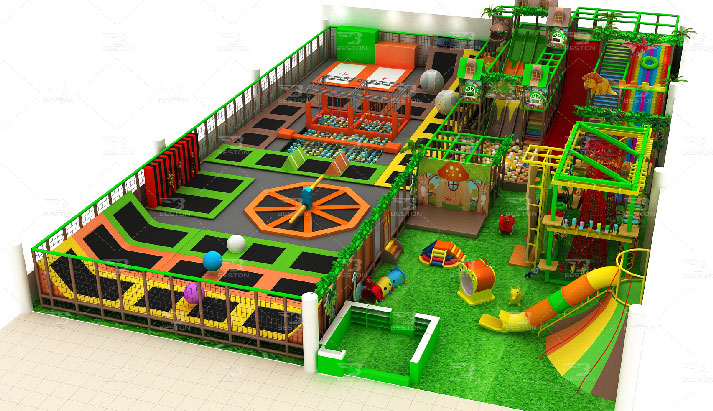 Forest theme trampoline park